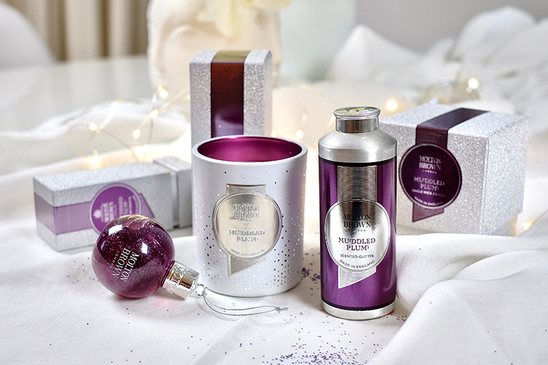Molton Brown, Muddled Plum, Collection, Festive Bauble, Single Wick, Scented Glitter