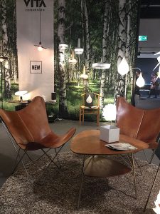 Imm Cologne 2017 trade fair interior trends leather chairs plants