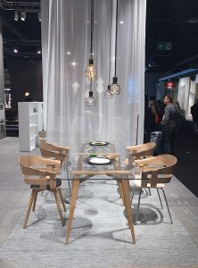 Imm Cologne 2017 trade fair interior trends wood chairs table