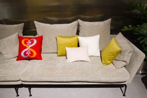 Suita sofa, by Antonio Citterio, cushions, exhibitor Vitra at imm cologne fair 2018, blog post lifetime-pieces.com